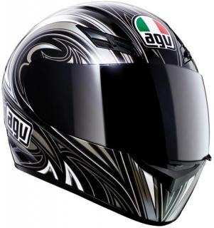 prilba AGV  K3 Basic black-silver-gunmet