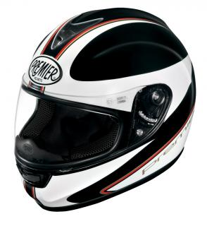 prilba PREMIER Monza JP9BM čierno biela- retro