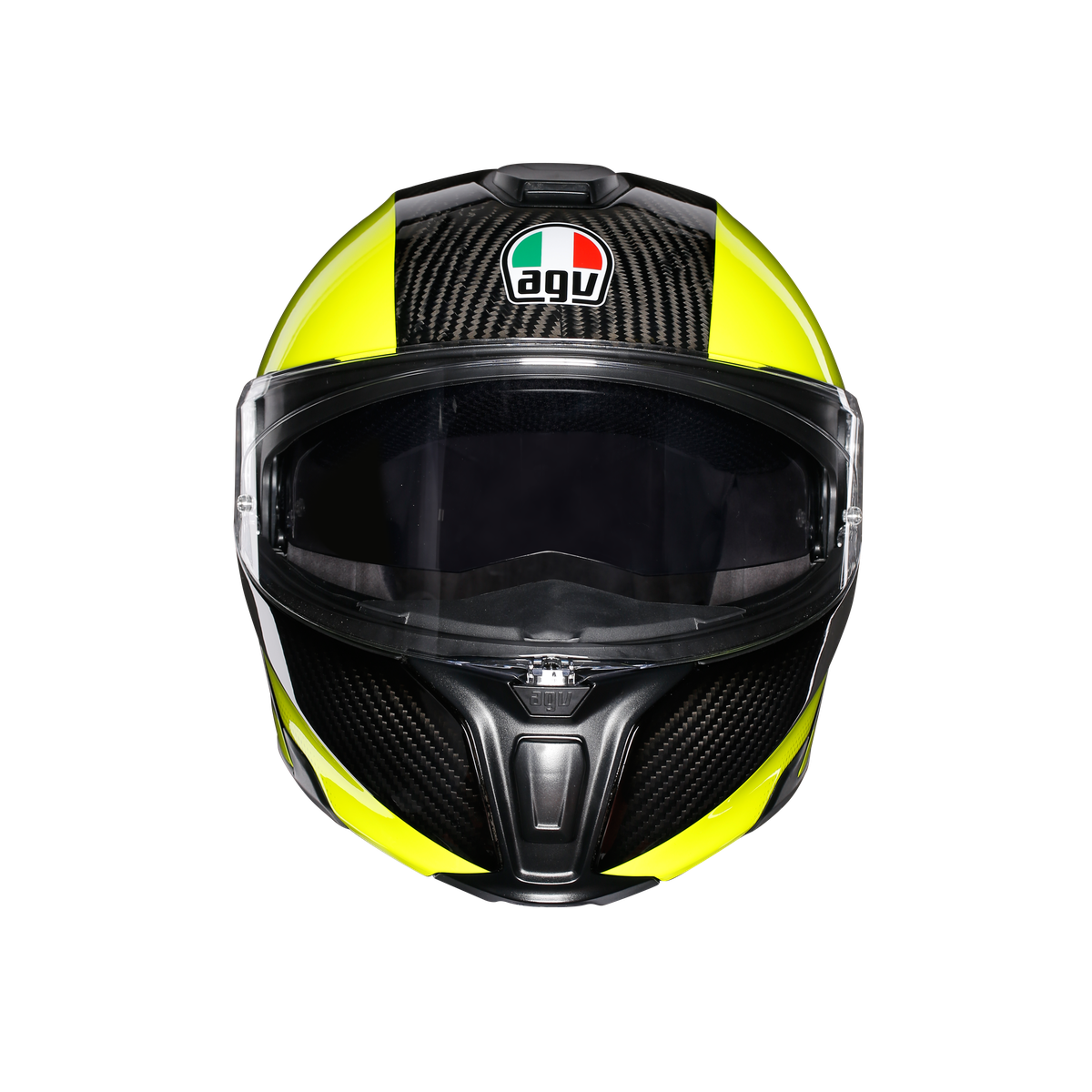 Prilba AGV SPORTMODULAR - HI VIS CARBON/YELLOW FL.