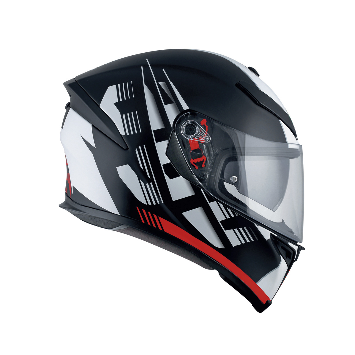 Prilba AGV K5 S DARKSTORM MATT BLACK/RED