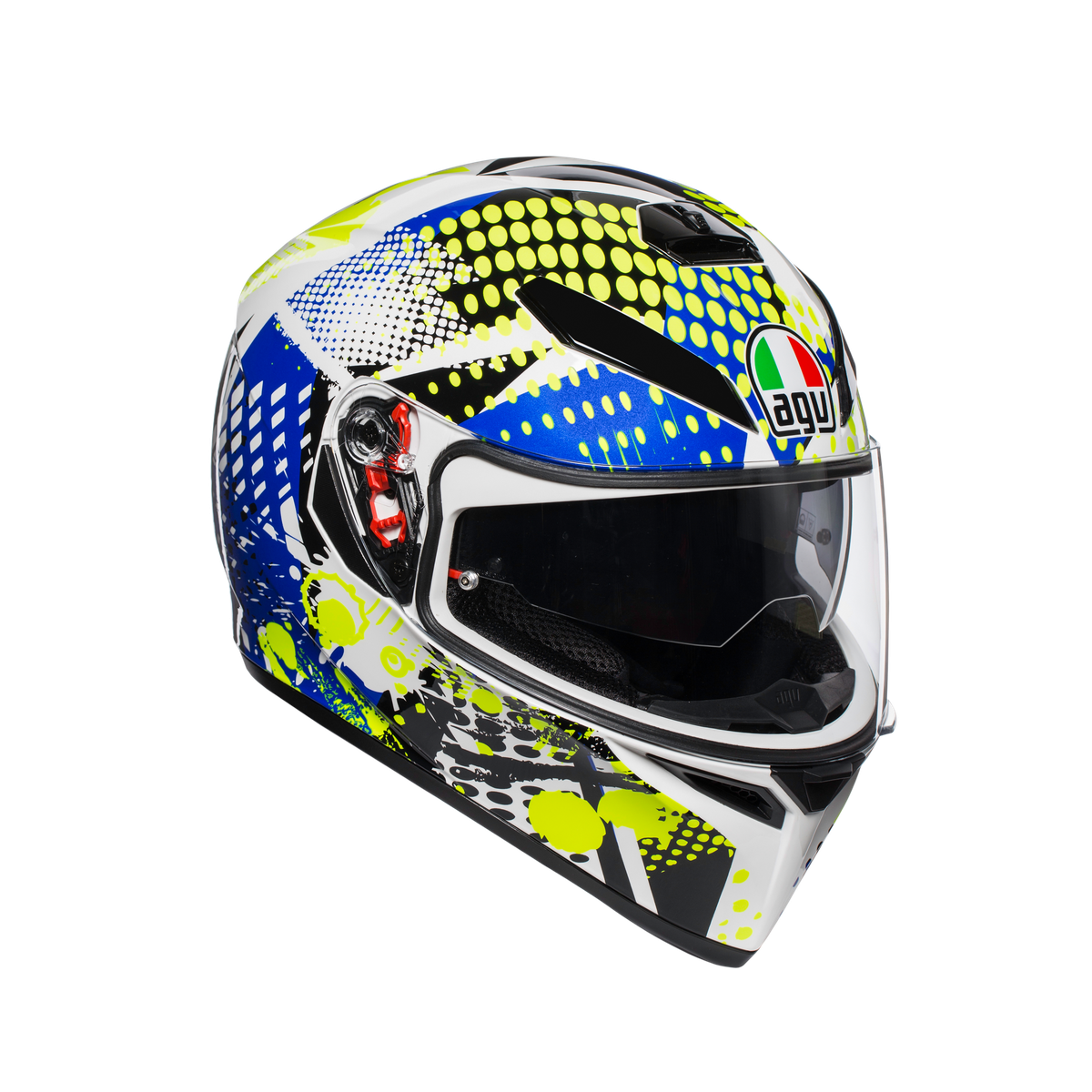 Prilba AGV K3 SV POP WHITE/BLUE/LIME