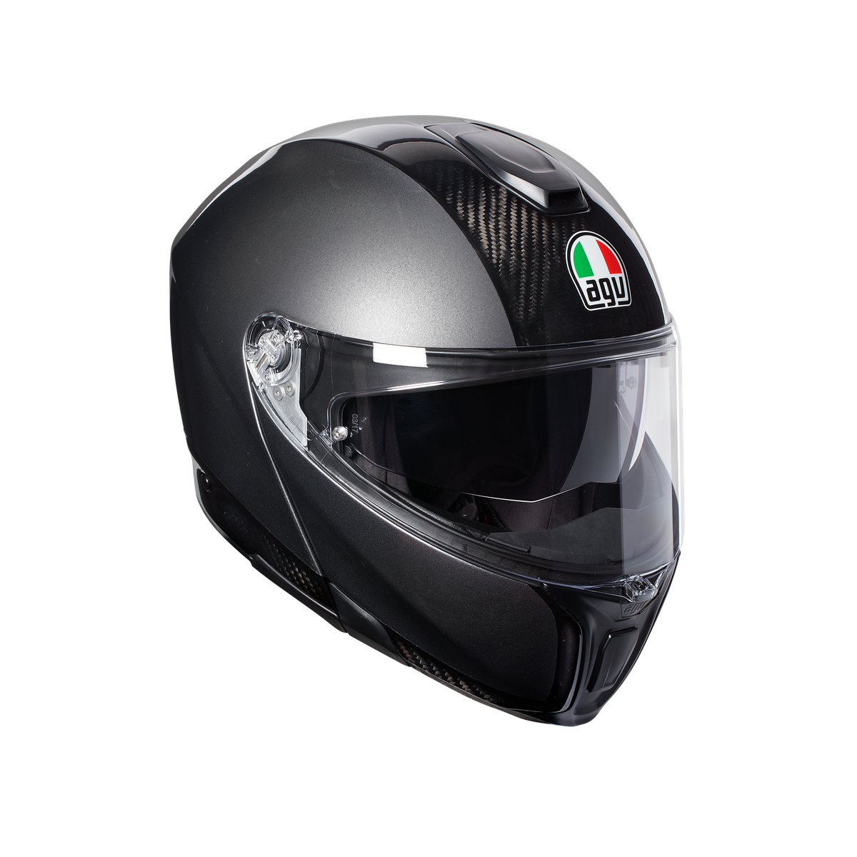 Prilba AGV SPORTMODULAR - CARBON/DARK GREY