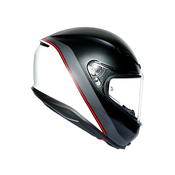 Prilba AGV K6 MINIMAL PURE MATT Black/White/Red