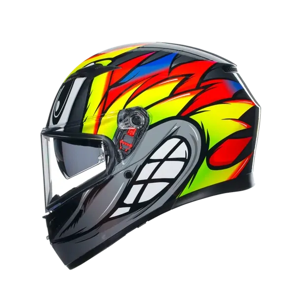 Prilba AGV K3 BIRDY 2.0 GREY/YELLOW/RED