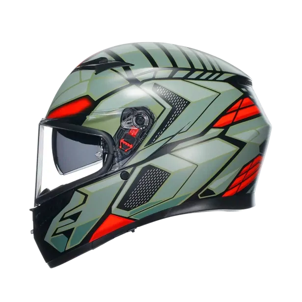 Prilba AGV  K3 DECEPT MATT BLACK/GREEN/RED