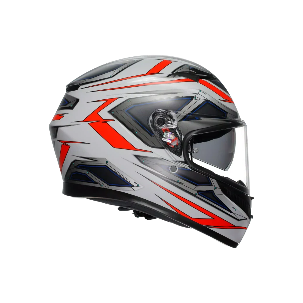Prilba AVG K3 E2206 - SPACE MATT WHITE/RED FLUO