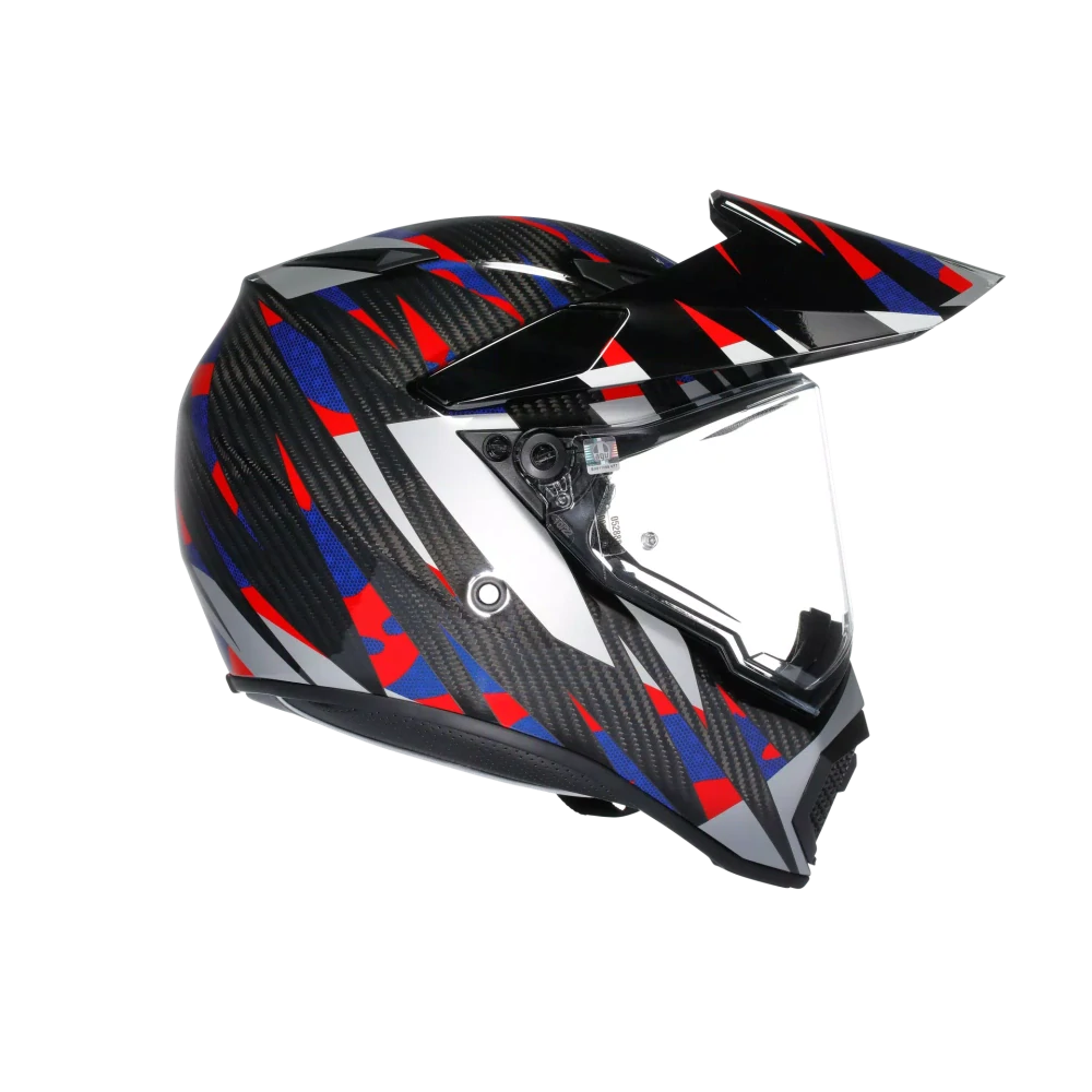 Prilba AGV AX9 STEPPA CARBON/RED/BLUE