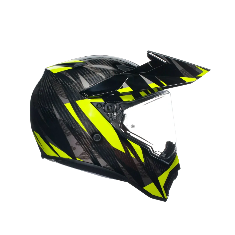 Prilba AGV AX9 STEPPA CARBON/GREY/YELLOW FLUO