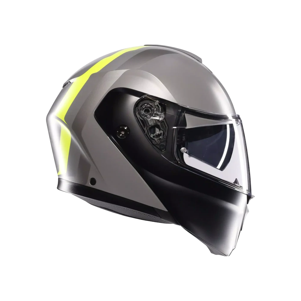 Prilba AGV Streetmodular RESIA MATT GREY/BLACK/YEL FLUO