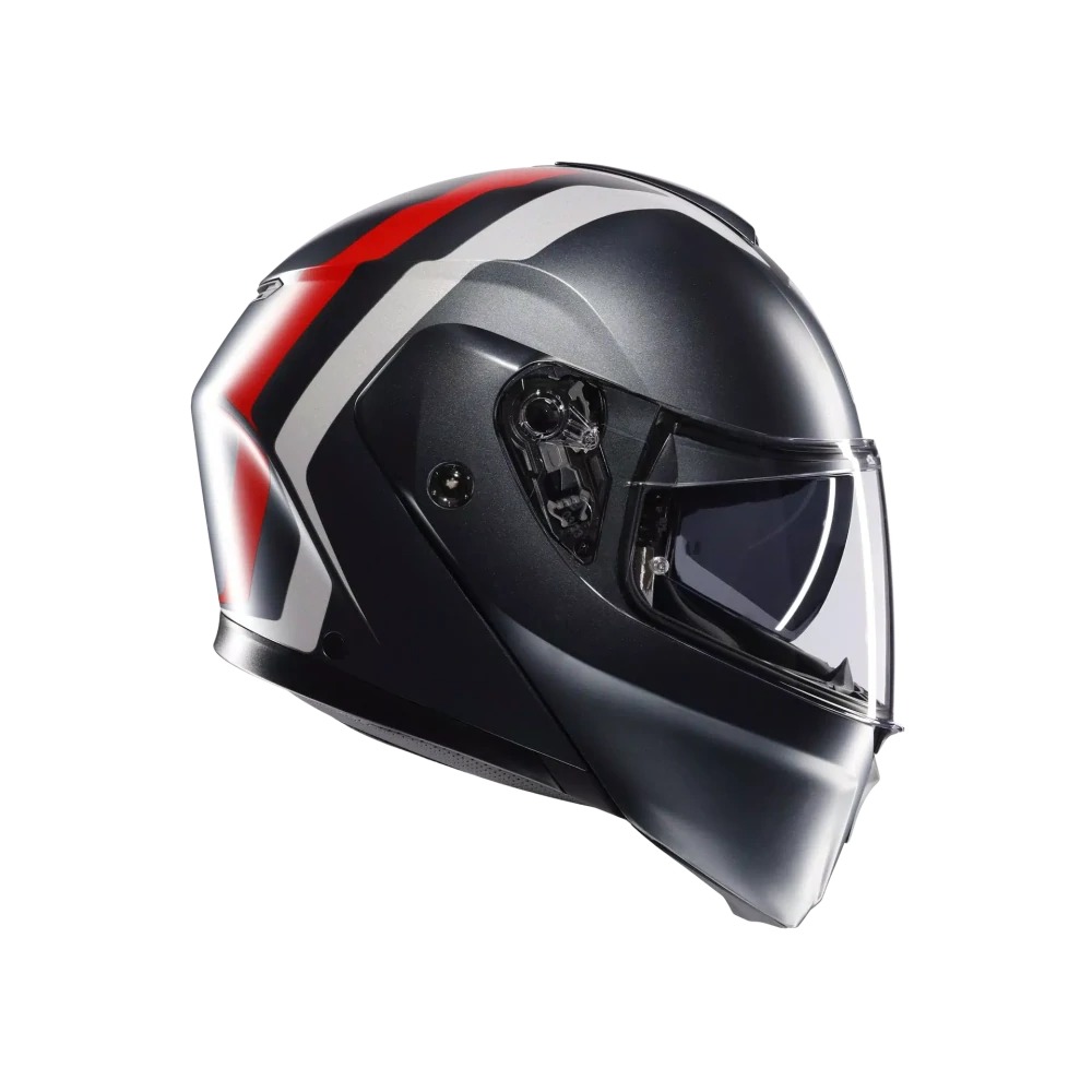 Prilba AGV Streetmodular RESIA MATT GREY/SILVER/RED
