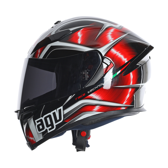 Prilba AGV K5 S Hurricane Black/Red/White