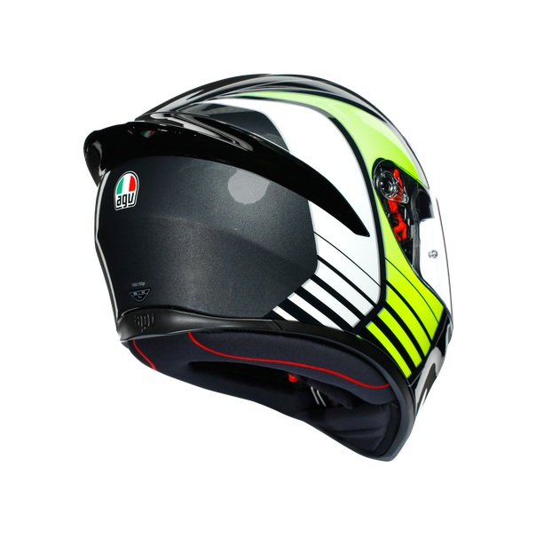 Prilba AGV K1 POWER GUNMETAL/WHITE/GREEN