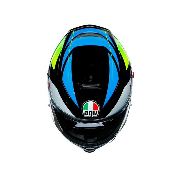 Prilba AGV K5 S CORE BLACK/CYAN/YELLOW FLUO