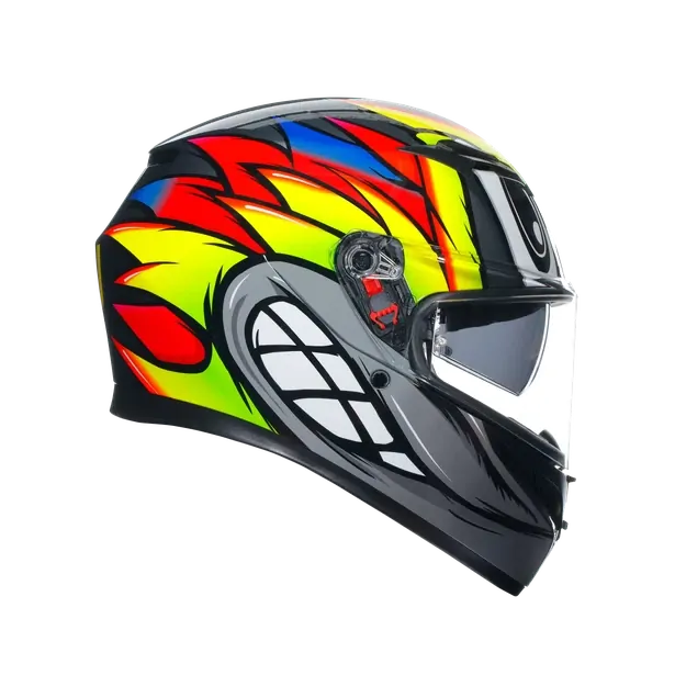 Prilba AGV K3 BIRDY 2.0 GREY/YELLOW/RED