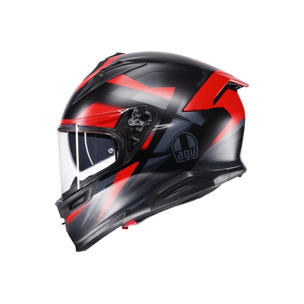 Prilba AGV K7 GLIMPSE MATT BLACK/RED
