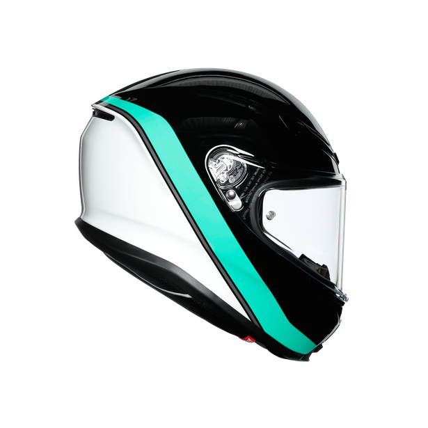 Prilba AGV K6 MINIMAL Black/Pearl White/Aqua