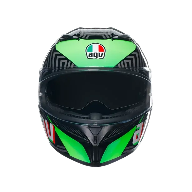 Prilba AGV K3 KAMALEON BLACK/RED/GREE