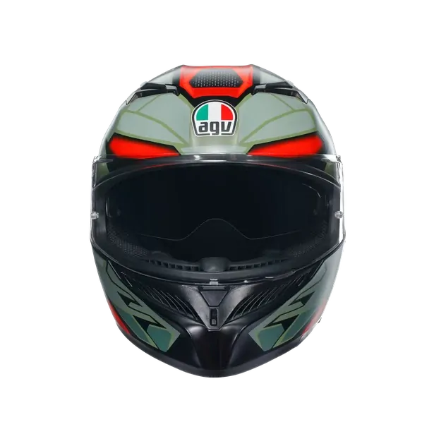 Prilba AGV  K3 DECEPT MATT BLACK/GREEN/RED