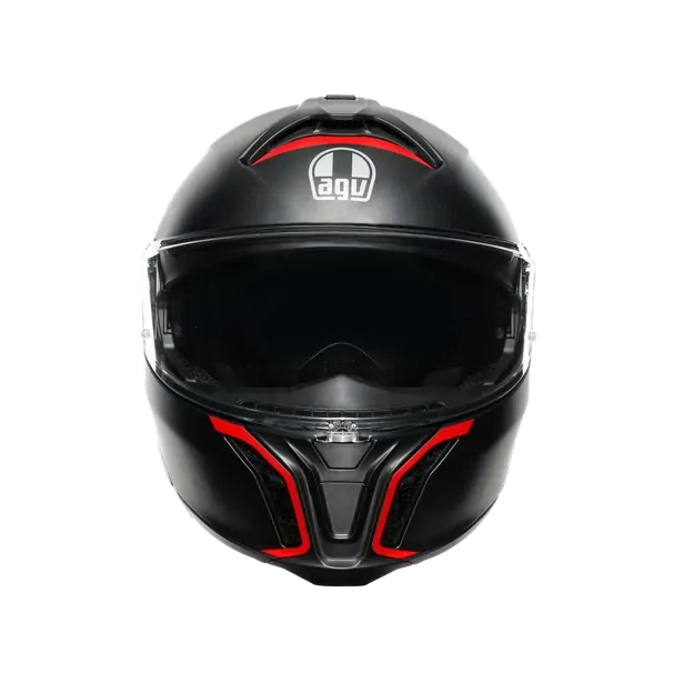 Prilba AGV TOURMODULAR FREQUENCY MATT GUNMETAL/RED