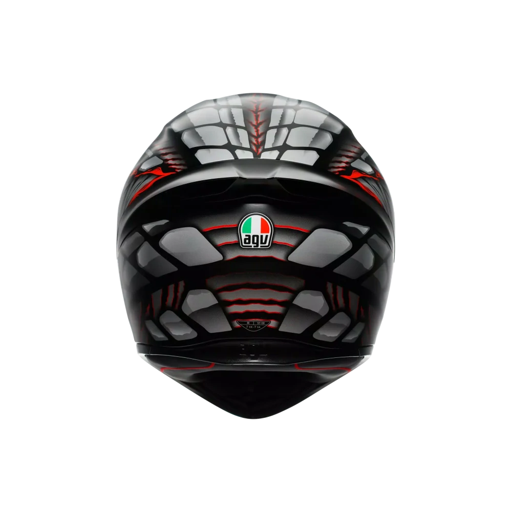 Prilba AGV K1 S E2206 LYZARD MATT BLACK/GREY/RED