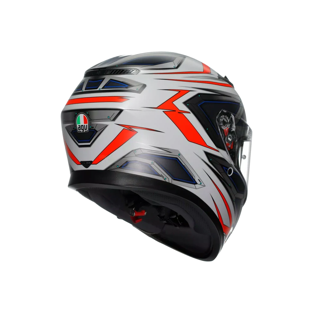Prilba AVG K3 E2206 - SPACE MATT WHITE/RED FLUO