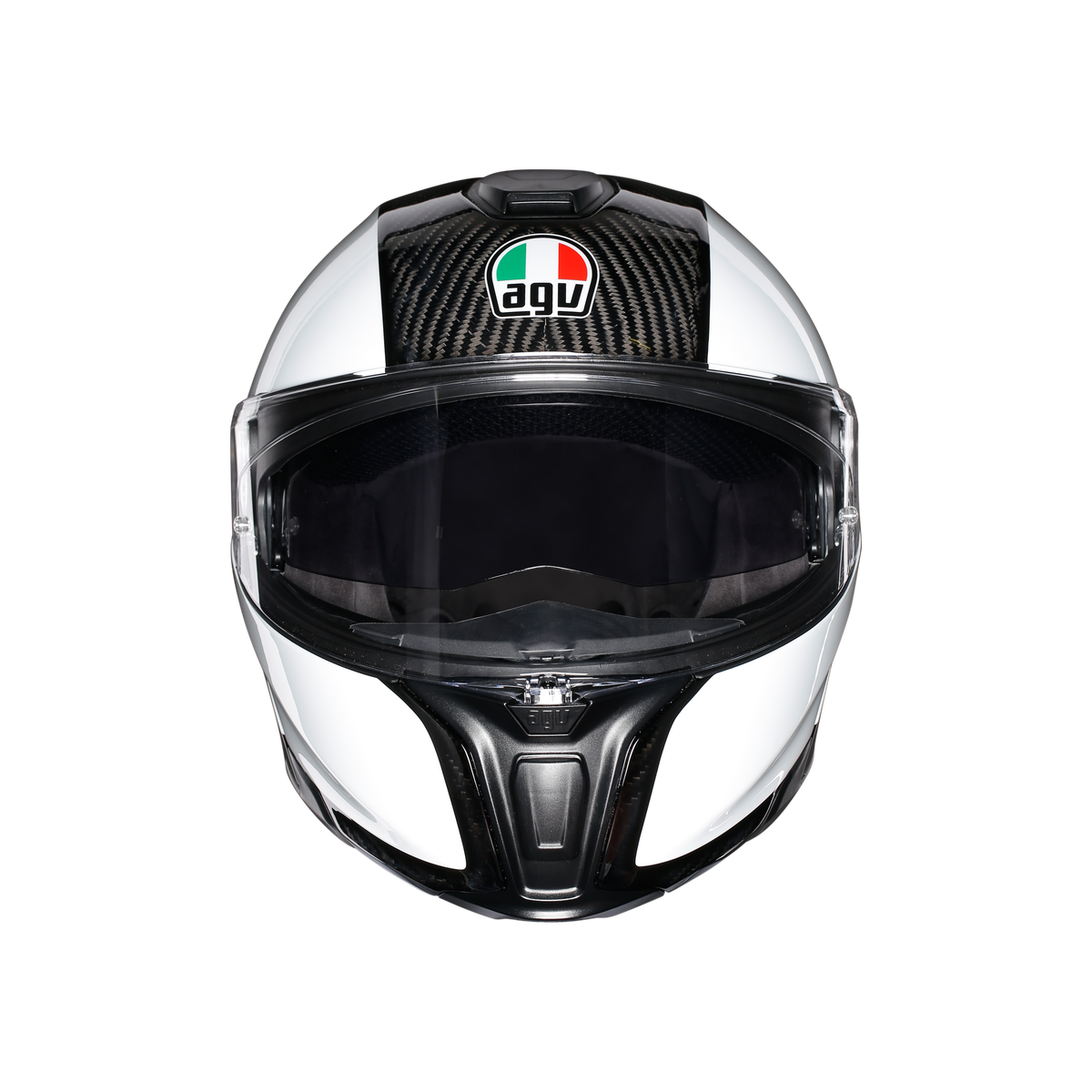 Prilba AGV SPORTMODULAR - CARBON/WHITE