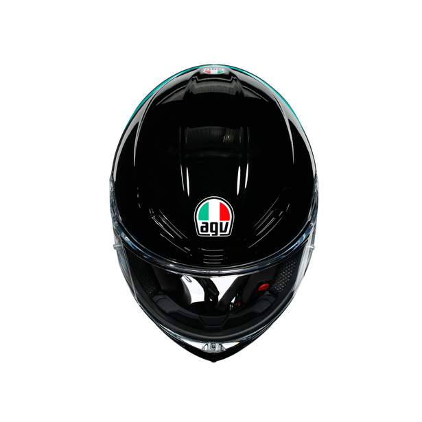 Prilba AGV K6 MINIMAL Black/Pearl White/Aqua