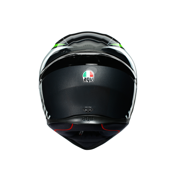 Prilba AGV K1 POWER GUNMETAL/WHITE/GREEN