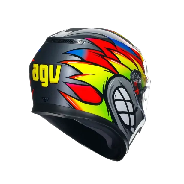 Prilba AGV K3 BIRDY 2.0 GREY/YELLOW/RED