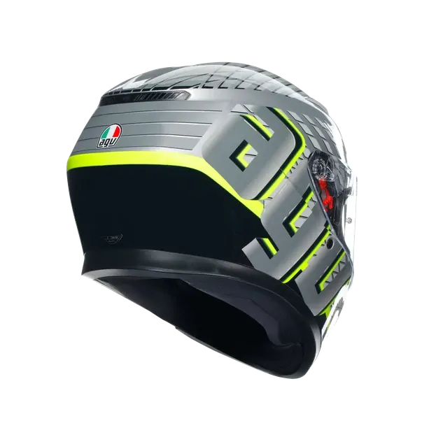 Prilba AGV K3 FORTIFY GREY/BLACK/YELLOW FLUO