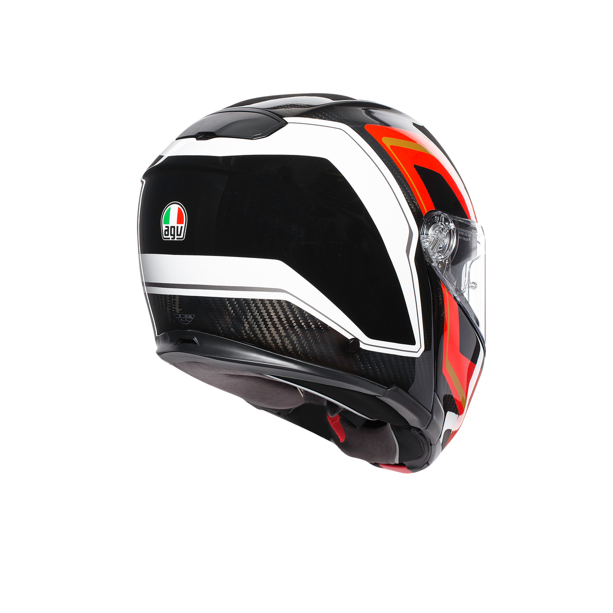 Prilba AGV SPORTMODULAR - SHARP CARBON/RED/WHITE