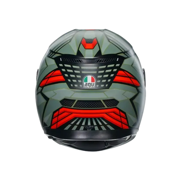 Prilba AGV  K3 DECEPT MATT BLACK/GREEN/RED