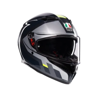Prilba AGV K3 SHADE GREY/YELLOW FLUO