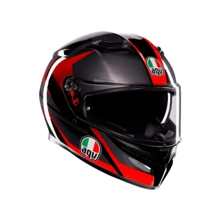 Prilba AGV K3 STRIGA BLACK/GREY/RED