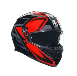 Prilba AGV K3 COMPOUND BLACK/RED