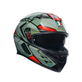 Prilba AGV  K3 DECEPT MATT BLACK/GREEN/RED